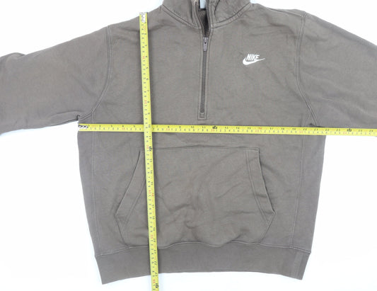 Mens UK Size S Nike Brown 1/2 Zip Sweatshirt