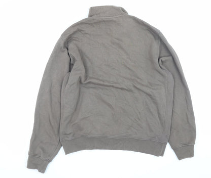 Mens UK Size S Nike Brown 1/2 Zip Sweatshirt