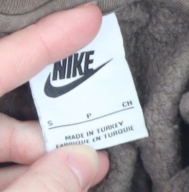 Mens UK Size S Nike Brown 1/2 Zip Sweatshirt