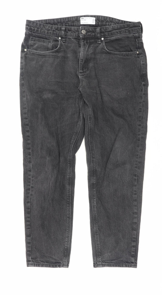 Womens UK Size 32 ASOS Classic Fit Straight Black Jeans
