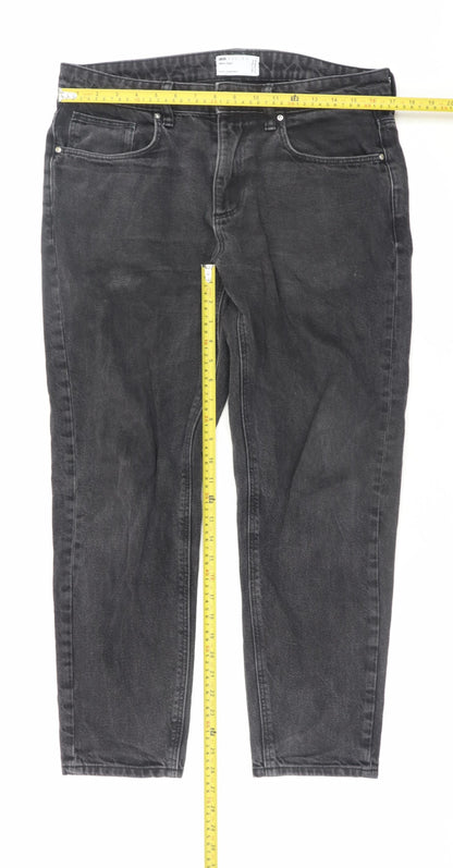 Womens UK Size 32 ASOS Classic Fit Straight Black Jeans