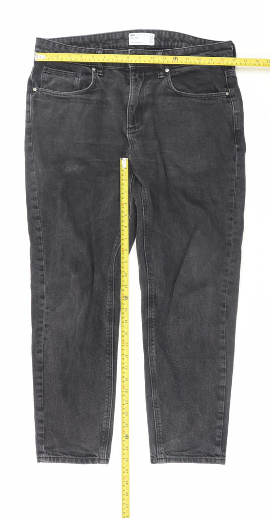 Womens UK Size 32 ASOS Classic Fit Straight Black Jeans