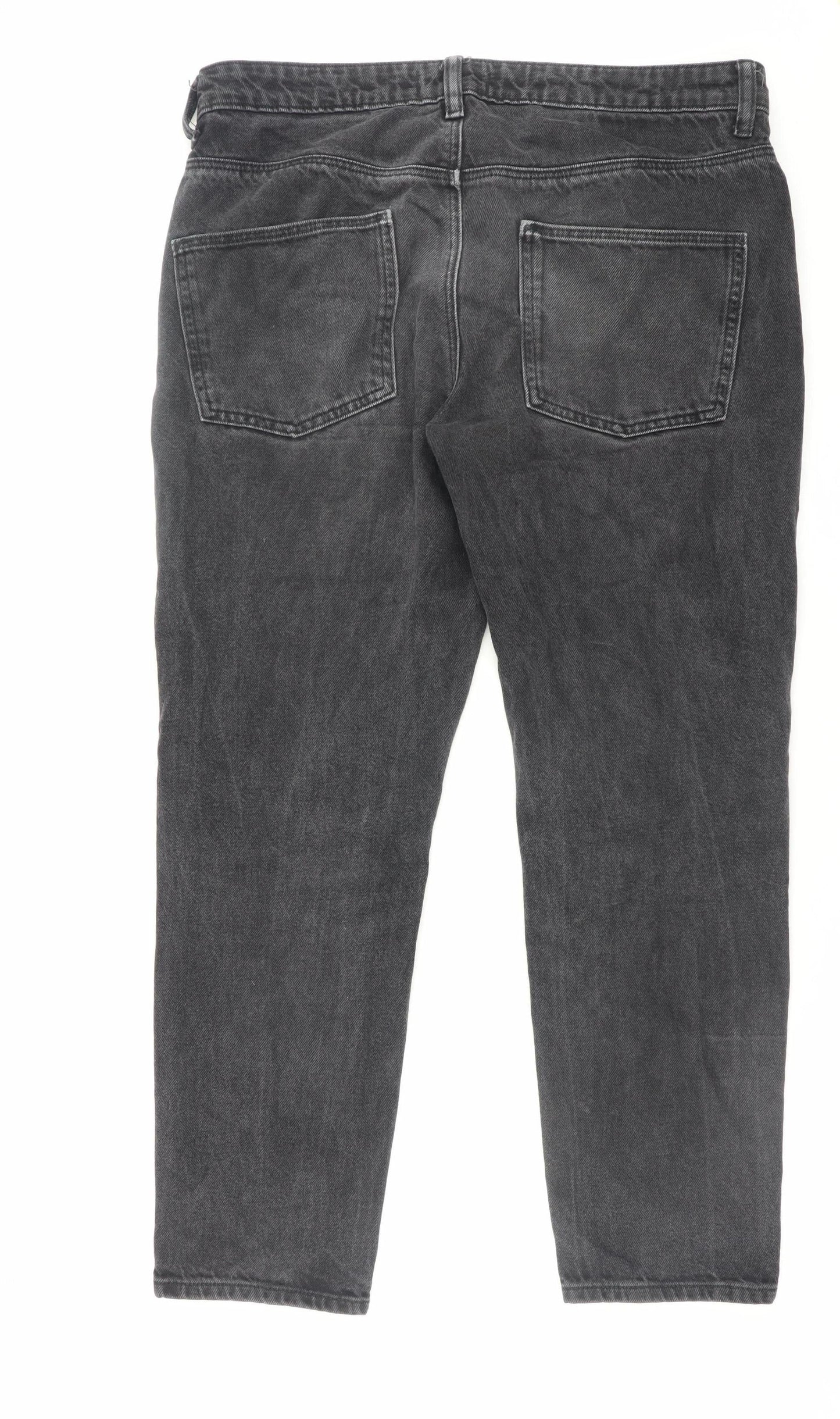 Womens UK Size 32 ASOS Classic Fit Straight Black Jeans