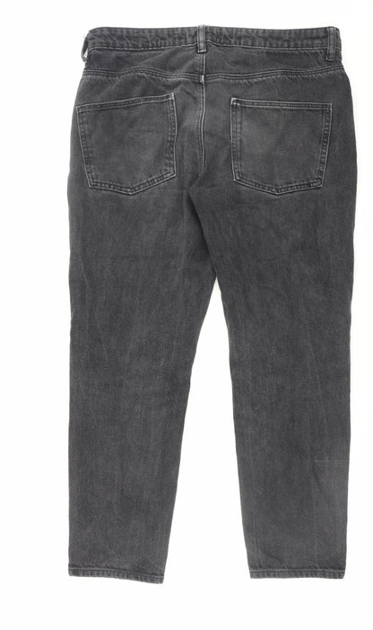 Womens UK Size 32 ASOS Classic Fit Straight Black Jeans