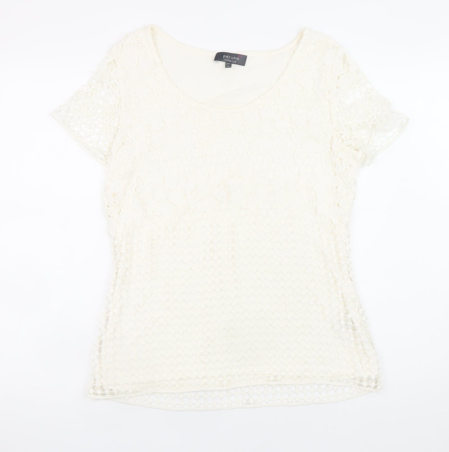 Womens UK Size 12 Marks and Spencer Ivory Lace Blouse