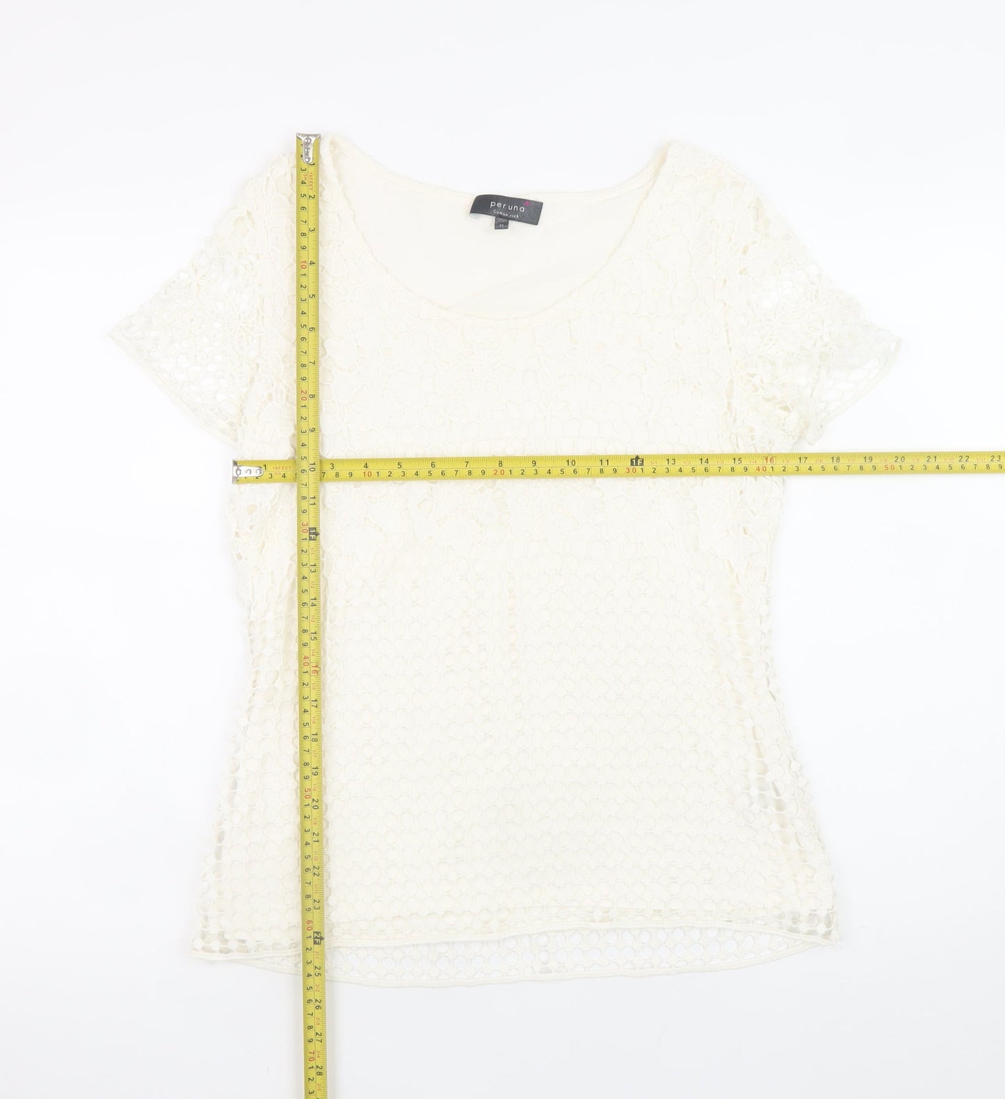 Womens UK Size 12 Marks and Spencer Ivory Lace Blouse