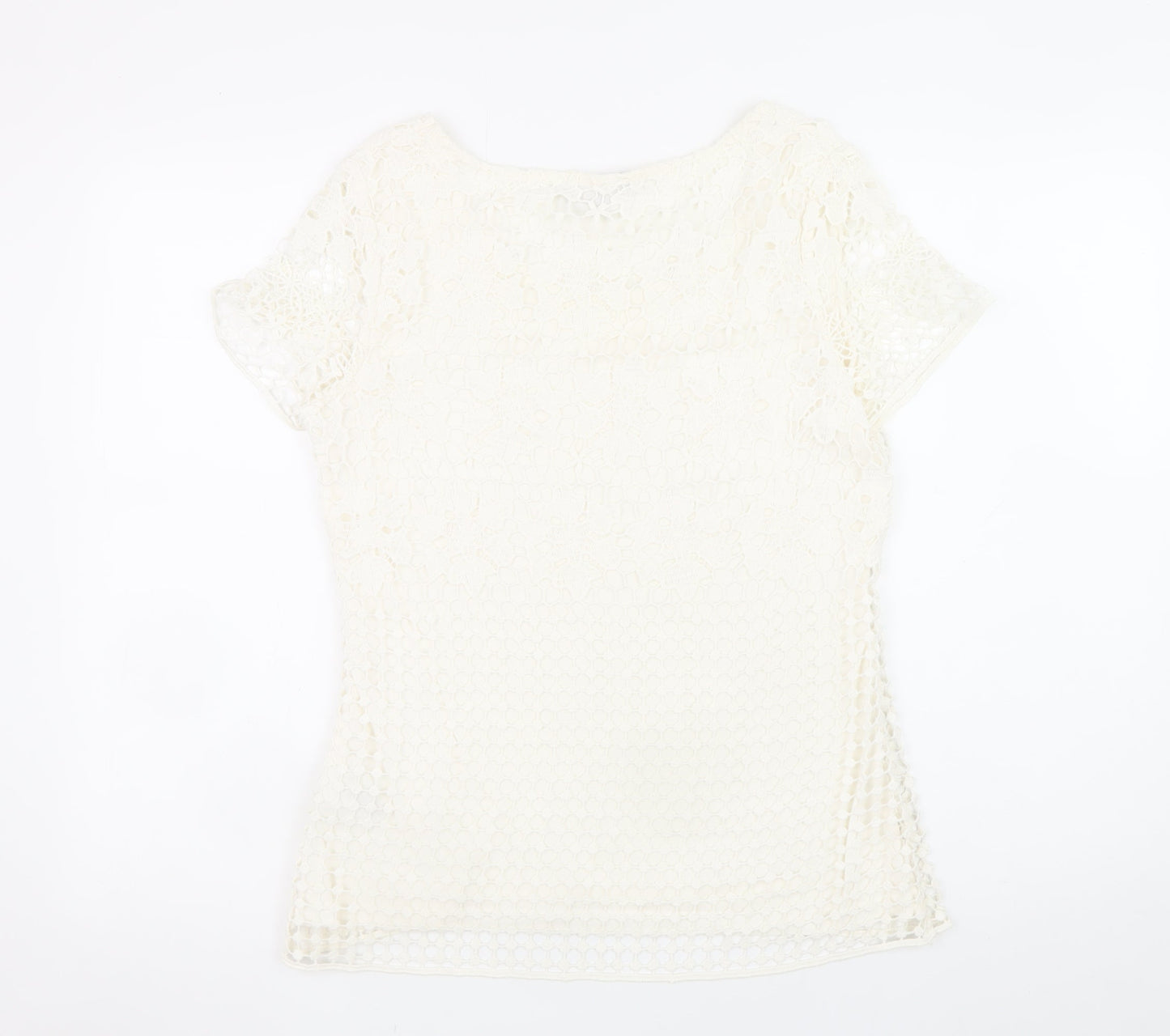Womens UK Size 12 Marks and Spencer Ivory Lace Blouse