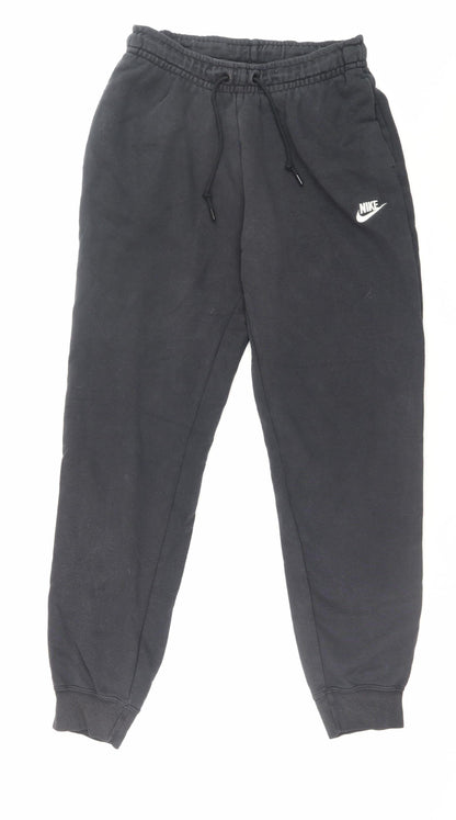 Mens UK Size S Nike Regular Fit Sweatpants Black Trousers
