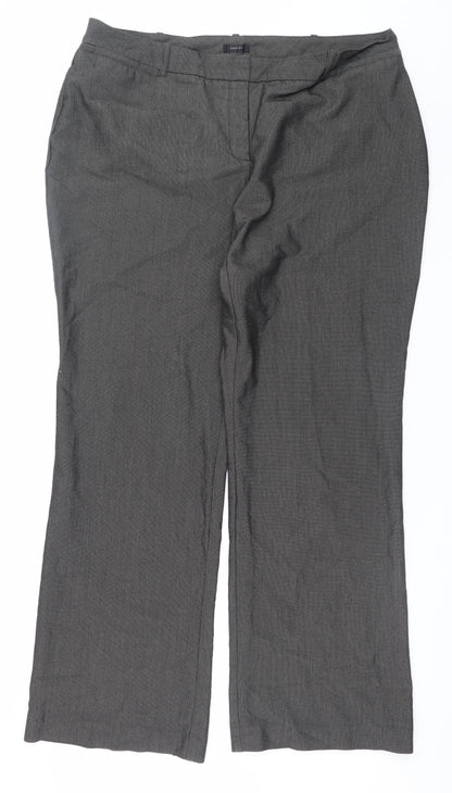 Worthington Women’s Grey Dress Pants Size 12 Regular Straight Leg Work Trousers