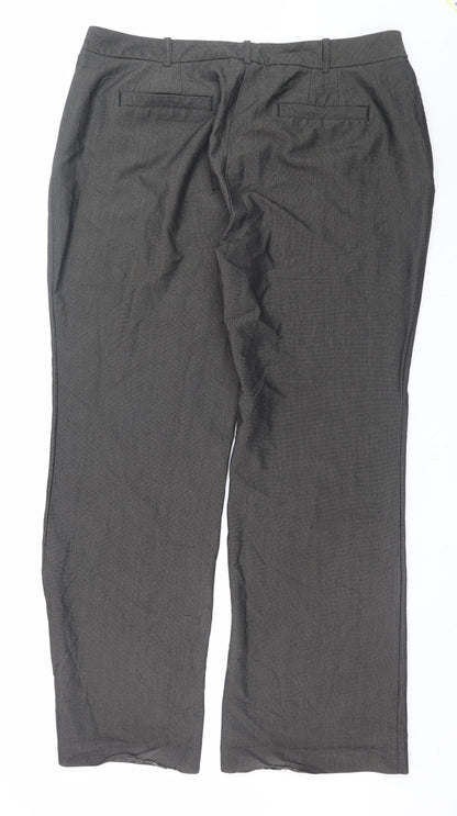 Worthington Women’s Grey Dress Pants Size 12 Regular Straight Leg Work Trousers
