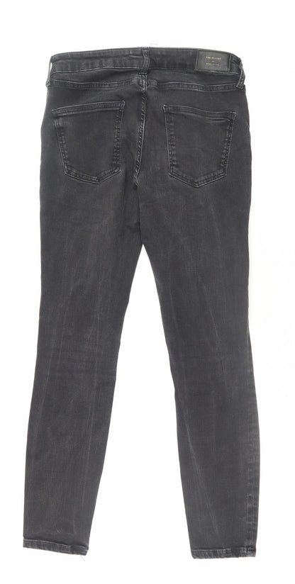Womens UK Size 12 Zara Slim Fit Skinny Black Jeans