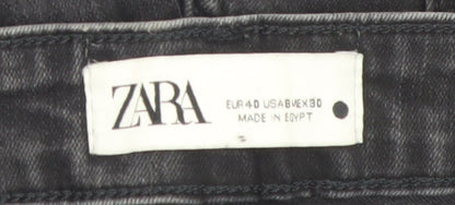Womens UK Size 12 Zara Slim Fit Skinny Black Jeans