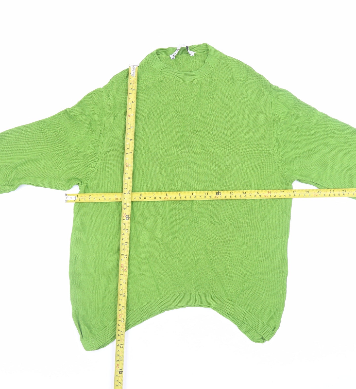 Womens UK Size 12 Zara Green Pullover Jumper