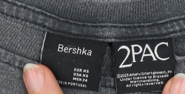 Mens UK Size XS Bershka Grey  T-Shirt