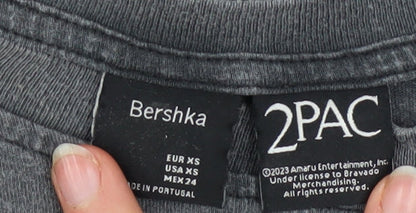 Mens UK Size XS Bershka Grey  T-Shirt
