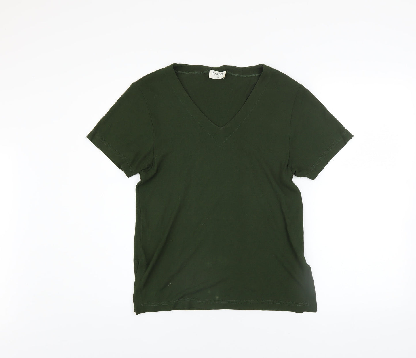 Womens UK Size M Kaliko Green Basic T-Shirt