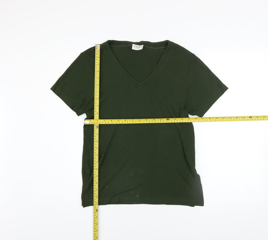 Womens UK Size M Kaliko Green Basic T-Shirt