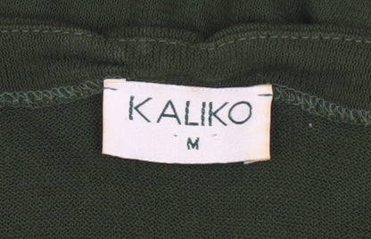 Womens UK Size M Kaliko Green Basic T-Shirt
