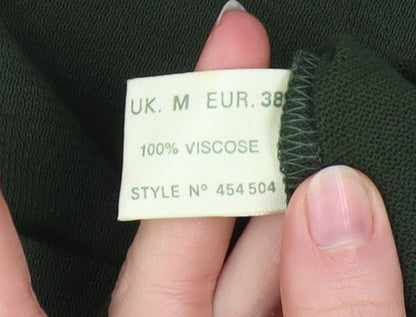 Womens UK Size M Kaliko Green Basic T-Shirt