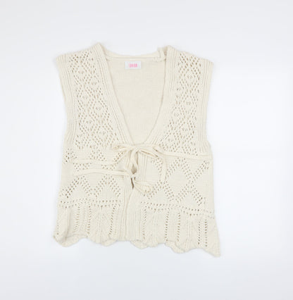 Womens UK Size 12 Savida Ivory Vest Jumper