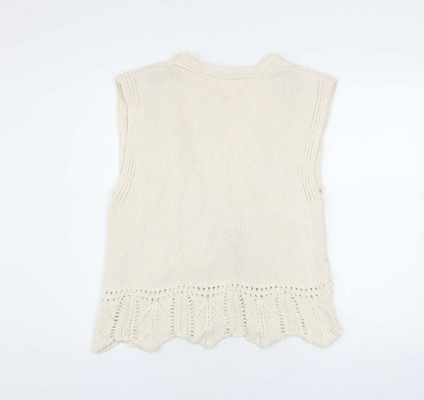 Womens UK Size 12 Savida Ivory Vest Jumper