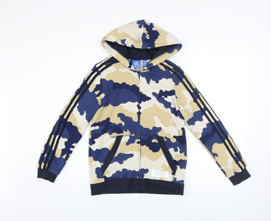 Boys UK Size 11-12 Years adidas Multicoloured Full Zip Hoodie