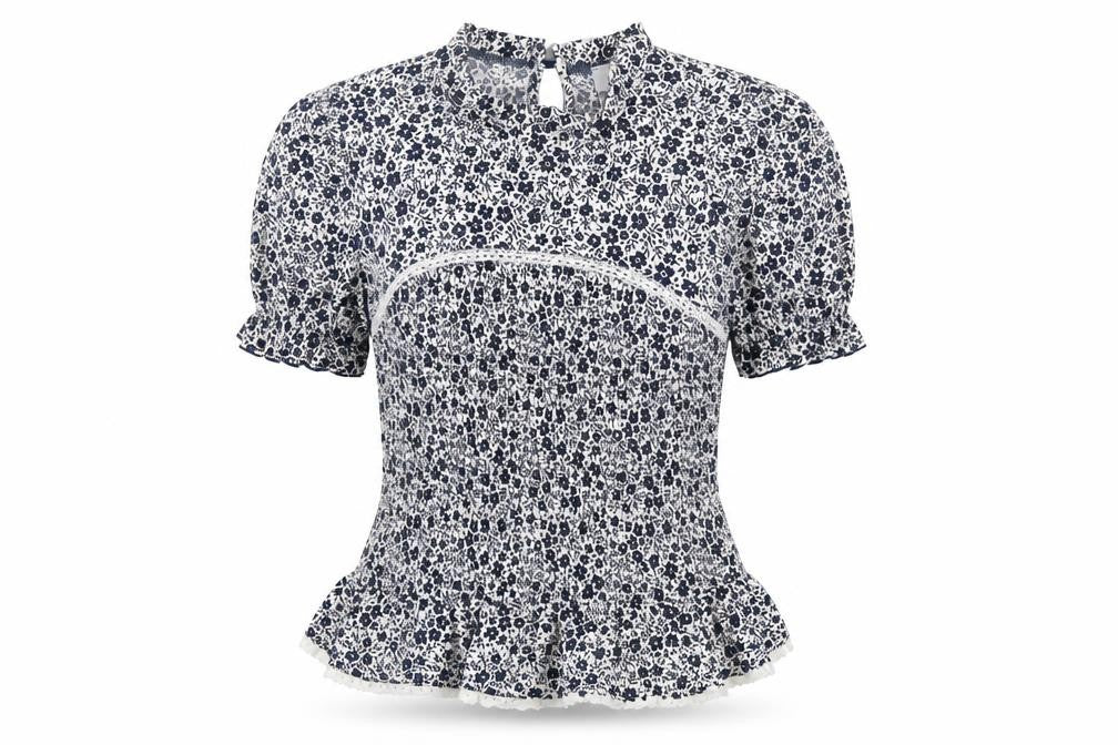 Womens UK Size 12 Savida Blue Tunic Blouse