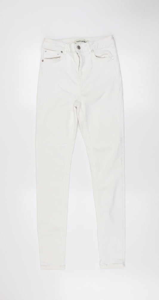 Womens UK Size 26 Superdry Slim Fit Skinny White Jeans