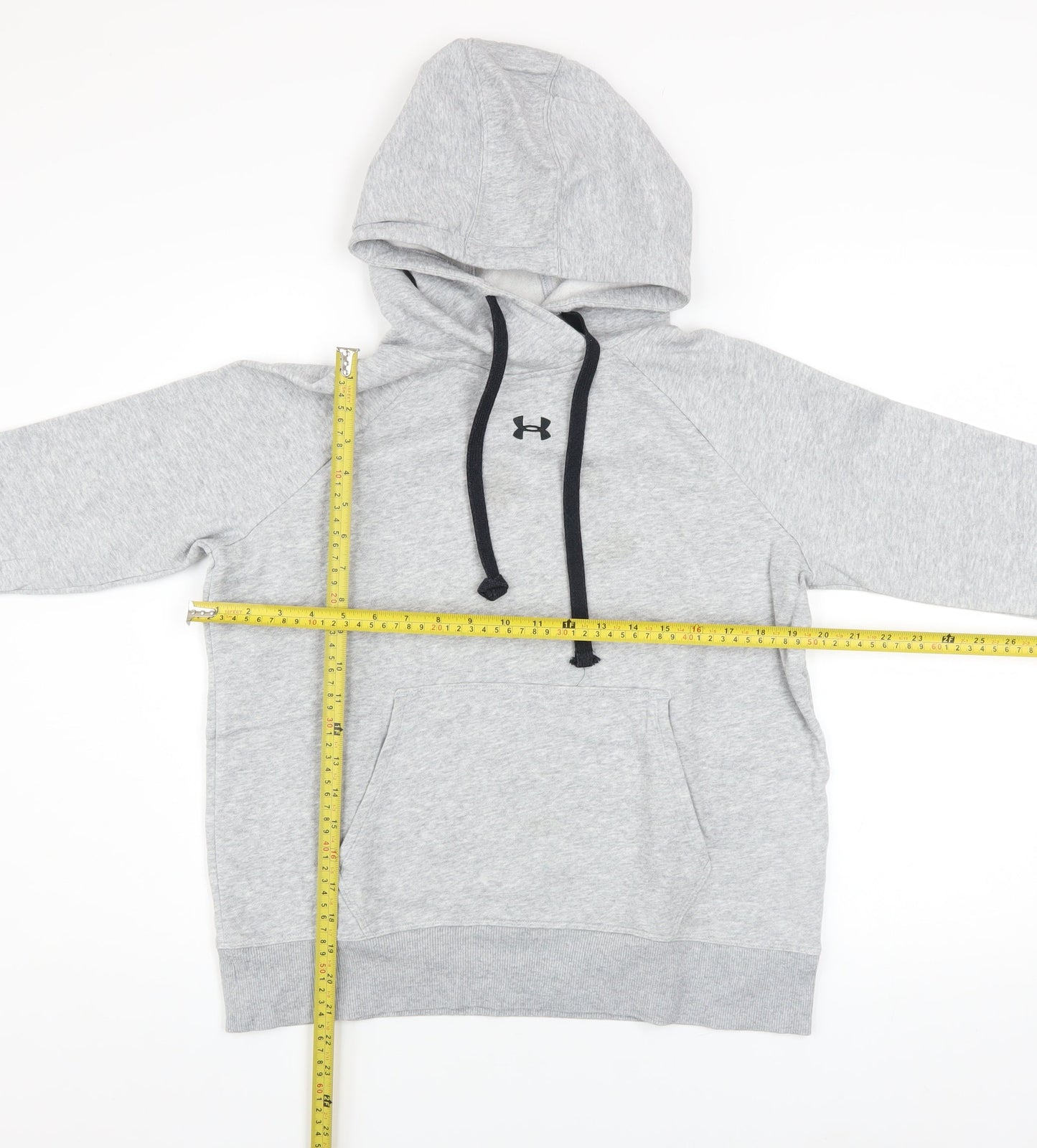 Mens UK Size S Under armour Grey Pullover Hoodie