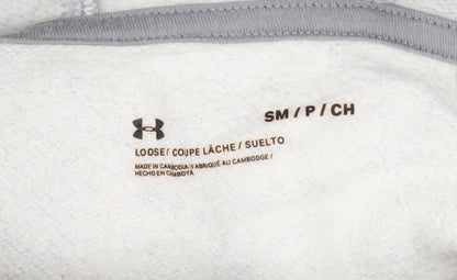 Mens UK Size S Under armour Grey Pullover Hoodie