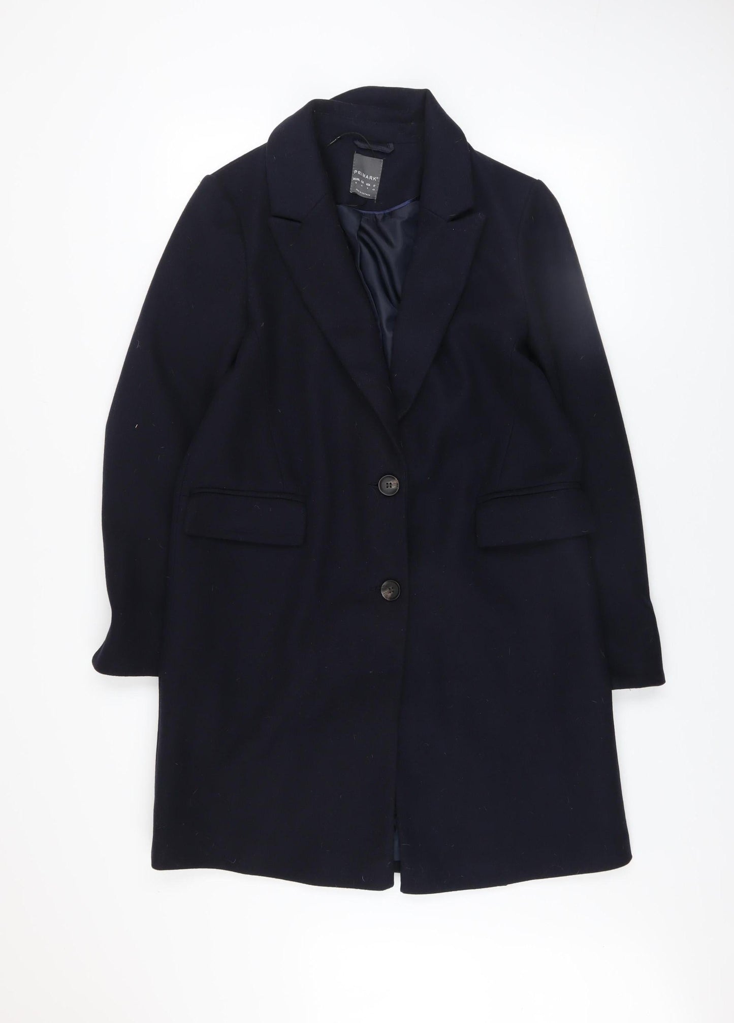 Womens UK Size 12 Primark Black Overcoat