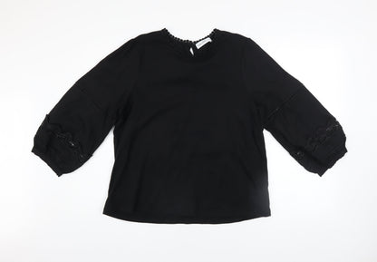 Womens UK Size 16 Gallery Black Tunic Blouse