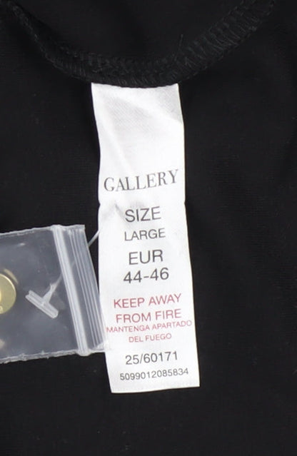 Womens UK Size 16 Gallery Black Tunic Blouse