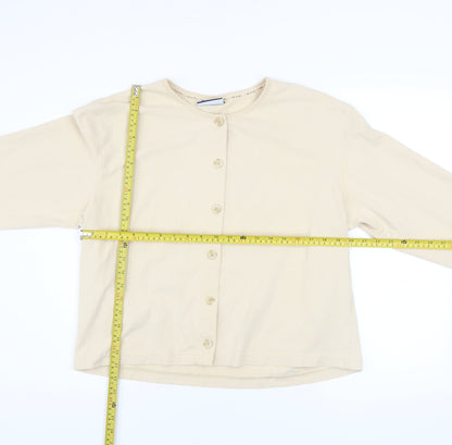 Womens UK Size L Liz Claiborne Beige Cardigan Jumper