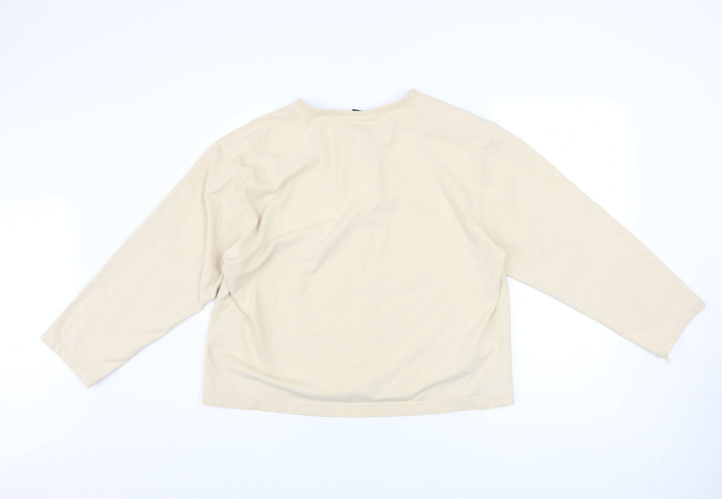 Womens UK Size L Liz Claiborne Beige Cardigan Jumper