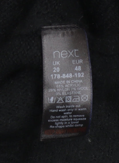 Womens UK Size 20 NEXT Black Pullover Jumper