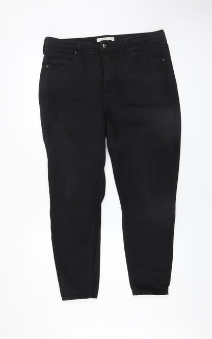 Womens UK Size 16 Topshop Slim Fit Skinny Black Jeans