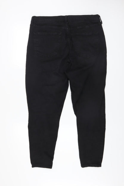 Womens UK Size 16 Topshop Slim Fit Skinny Black Jeans