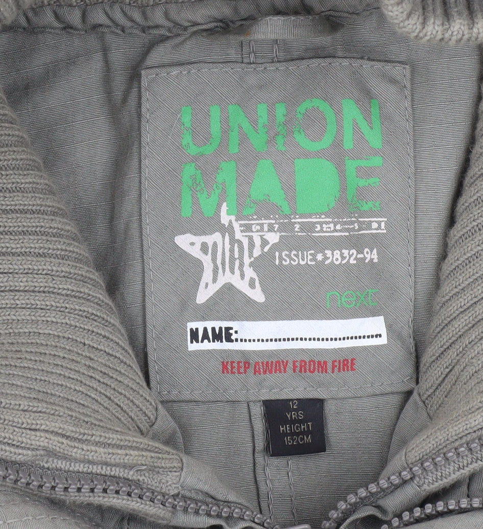 Boys UK Size 12 Years NEXT Green Military Jacket