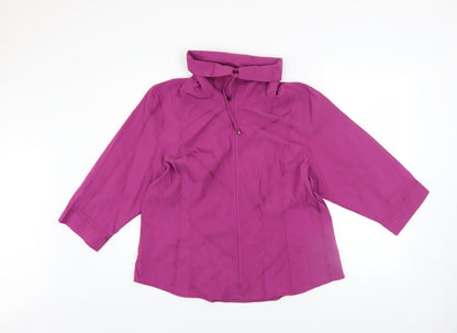 Womens UK Size 16 Jensen Purple Basic Jacket