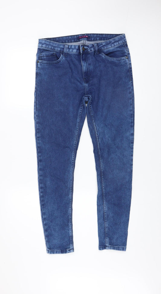 Womens UK Size 32 SUGR Slim Fit Skinny Blue Jeans