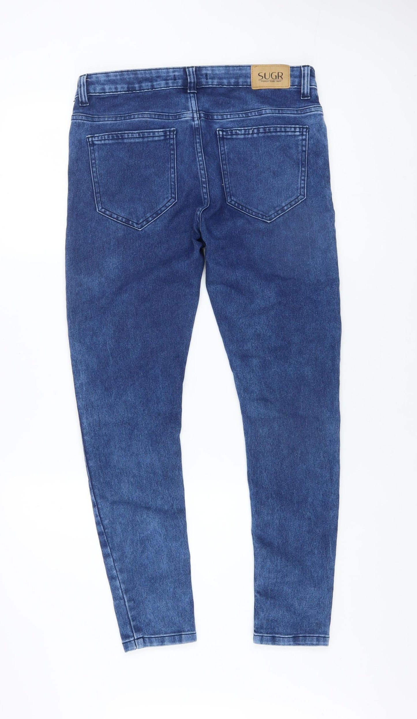 Womens UK Size 32 SUGR Slim Fit Skinny Blue Jeans