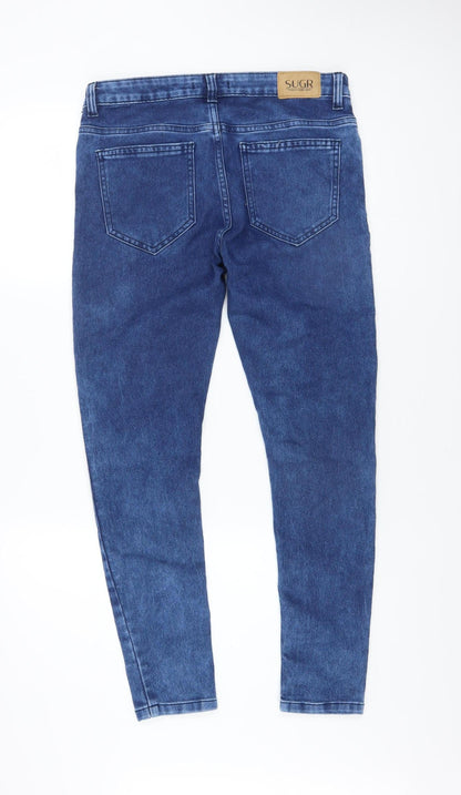 Womens UK Size 32 SUGR Slim Fit Skinny Blue Jeans