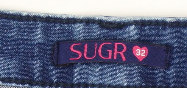 Womens UK Size 32 SUGR Slim Fit Skinny Blue Jeans