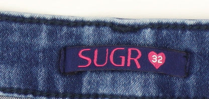 Womens UK Size 32 SUGR Slim Fit Skinny Blue Jeans