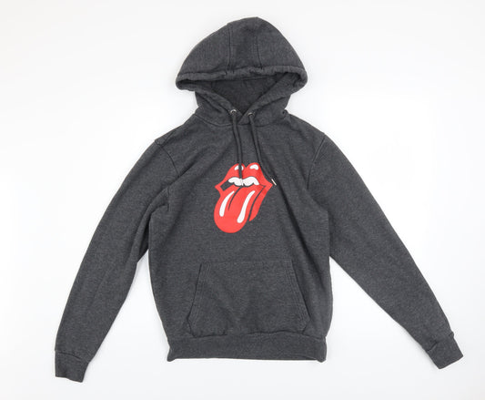 Mens UK Size S The Rolling Stones Grey Pullover Hoodie