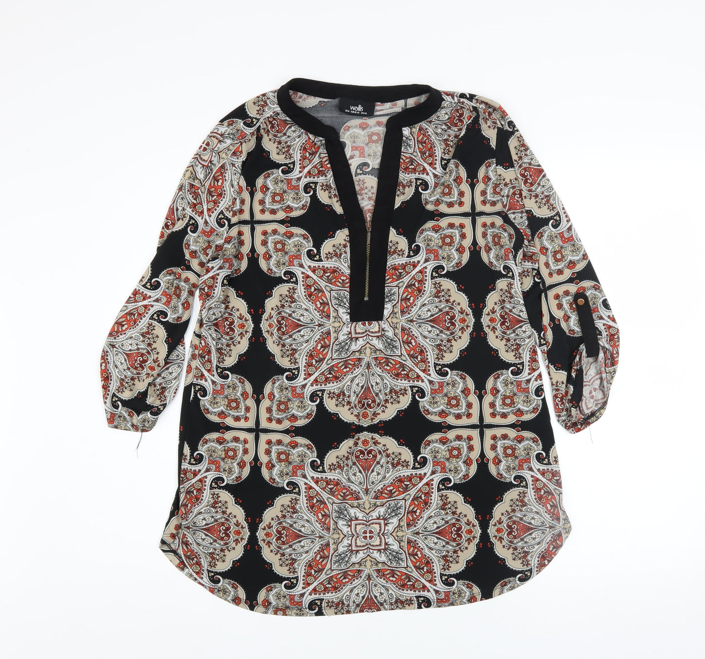 Womens UK Size M Wallis Multicoloured Tunic Blouse