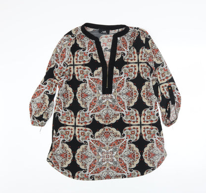 Womens UK Size M Wallis Multicoloured Tunic Blouse