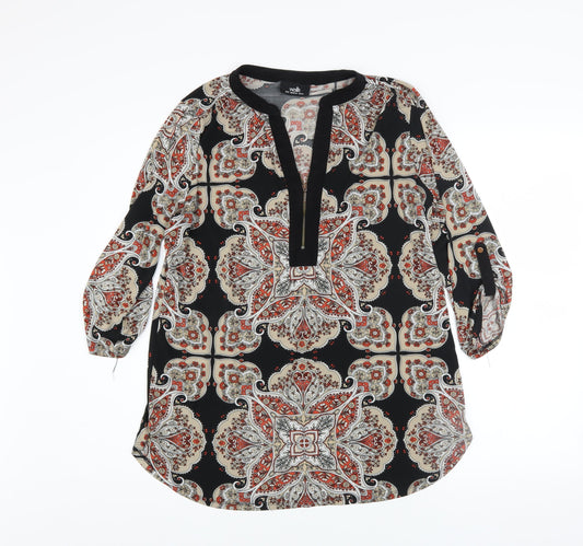 Womens UK Size M Wallis Multicoloured Tunic Blouse
