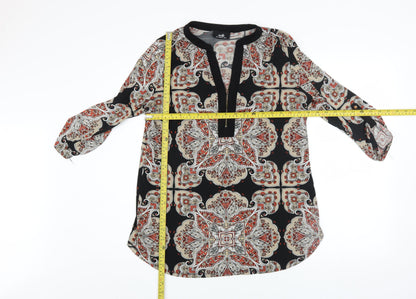 Womens UK Size M Wallis Multicoloured Tunic Blouse